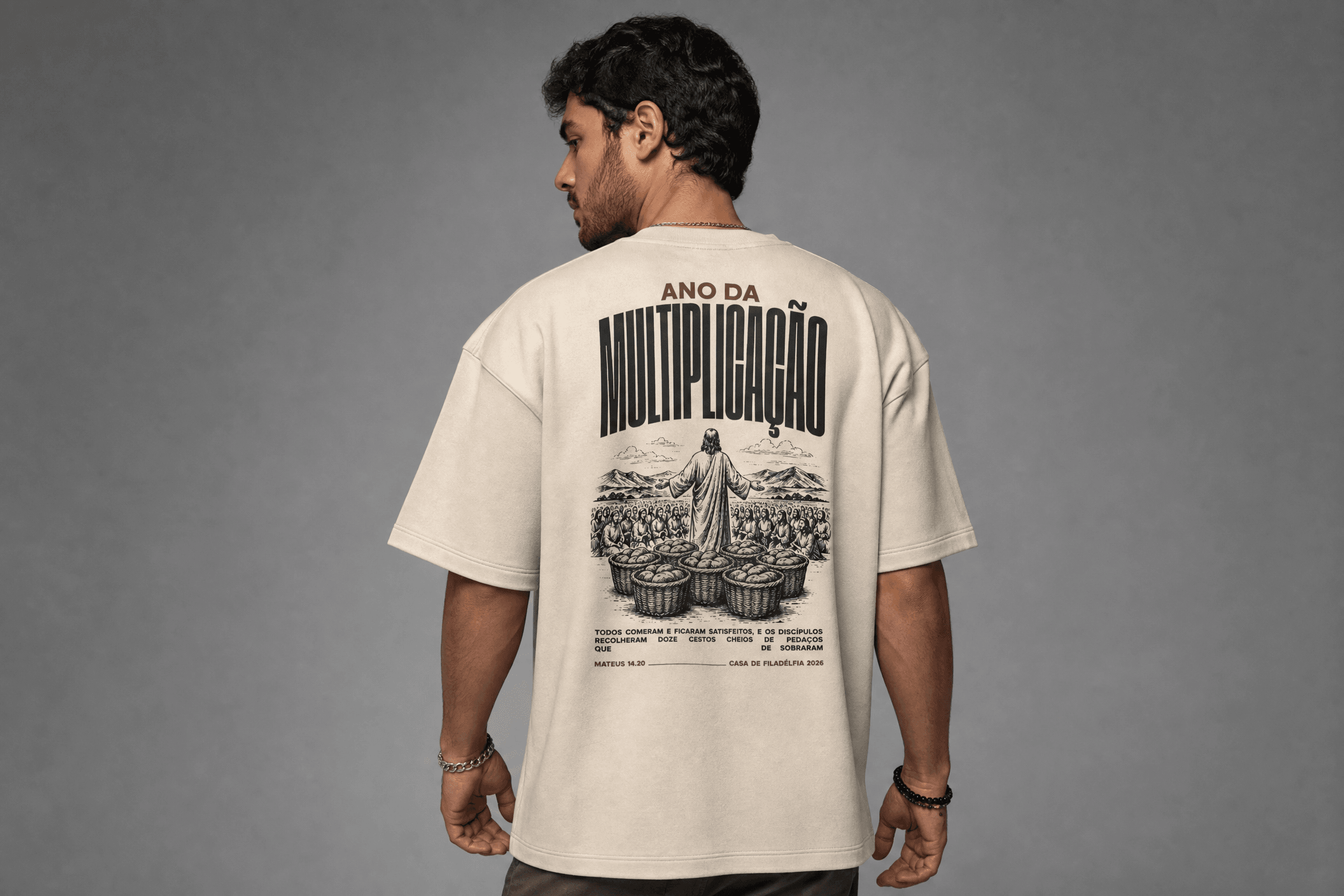 Camiseta Multiplicação Off-White · Masculino