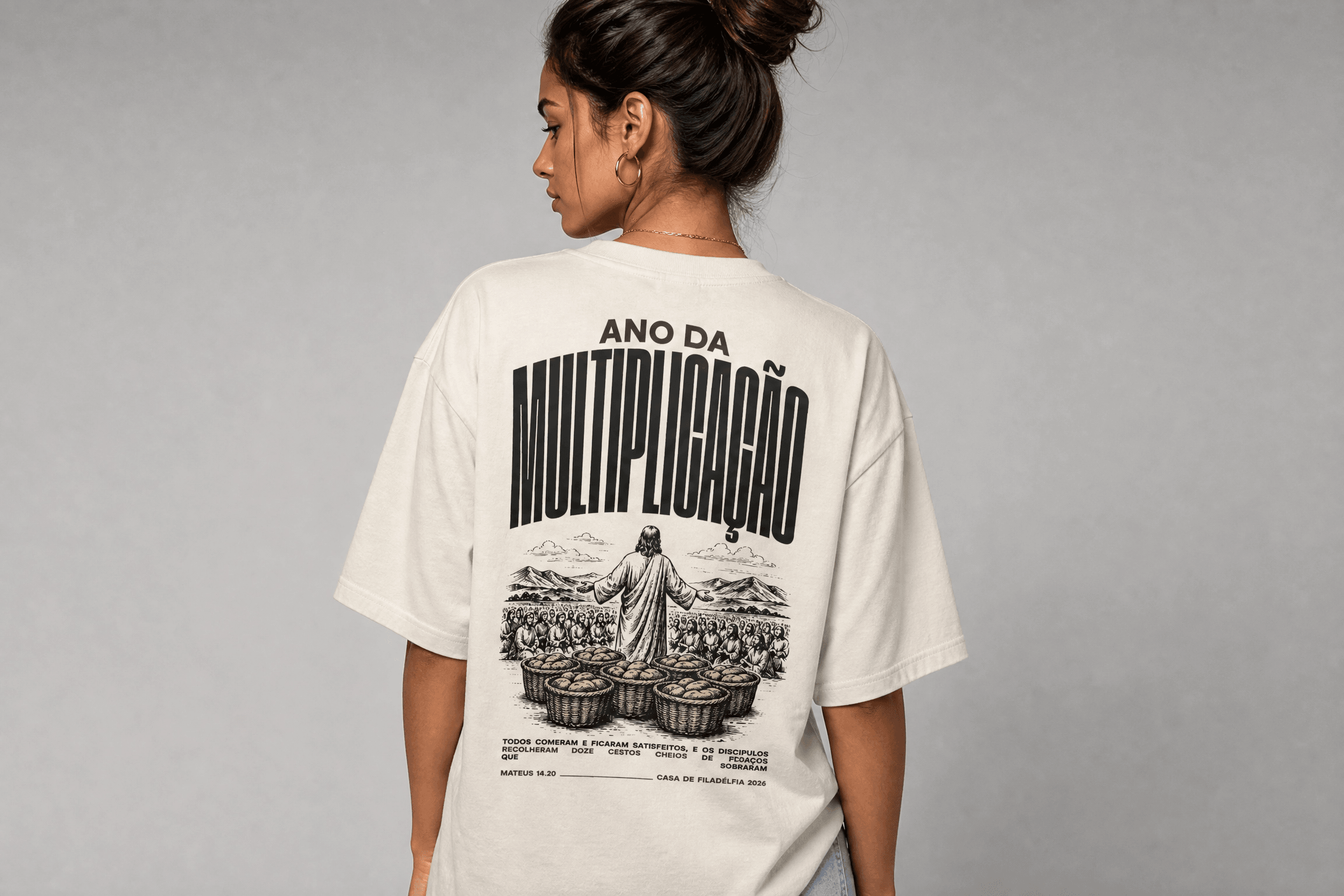 Camiseta Multiplicação Off-White · Feminino