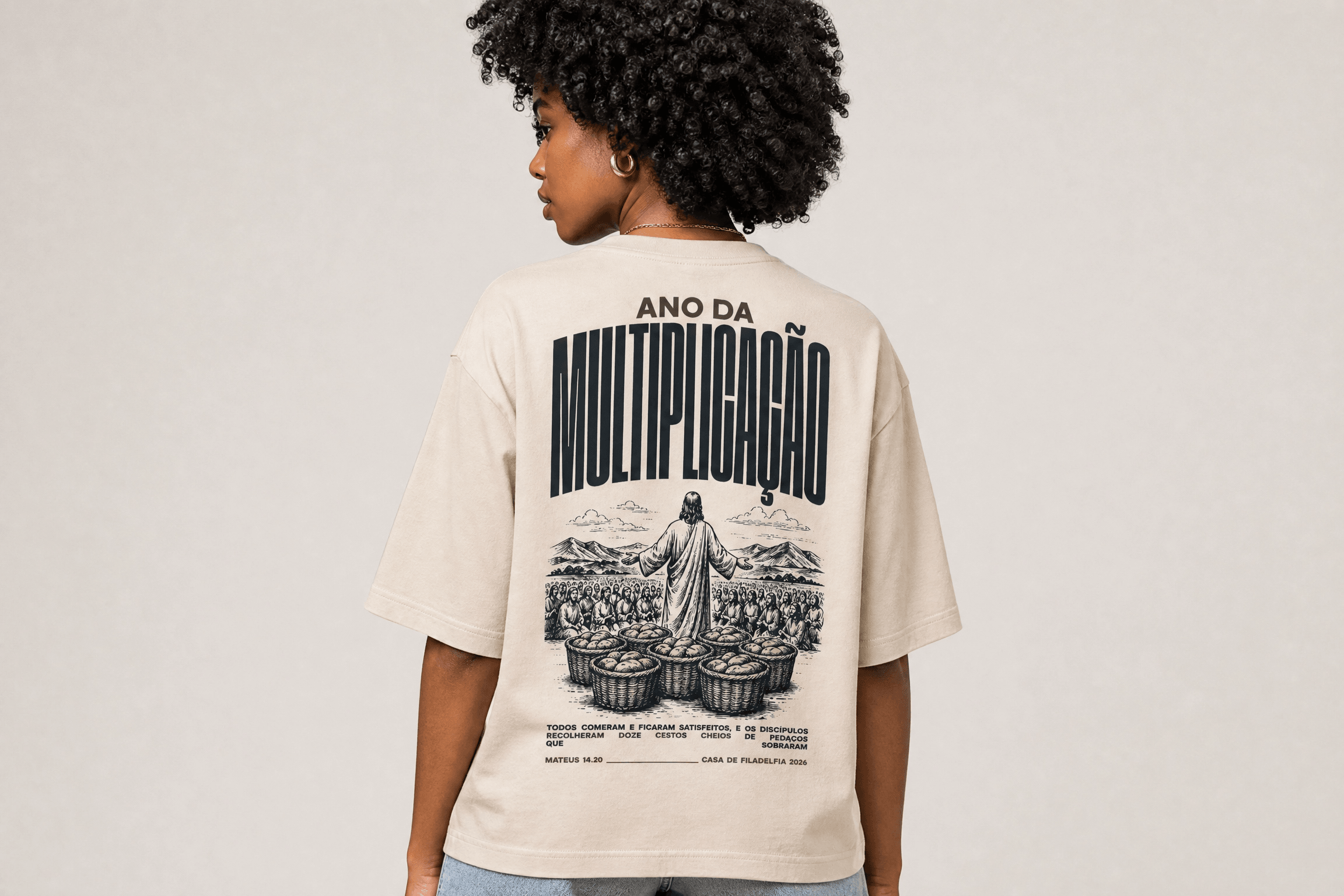 Camiseta Multiplicação Off-White · Feminino