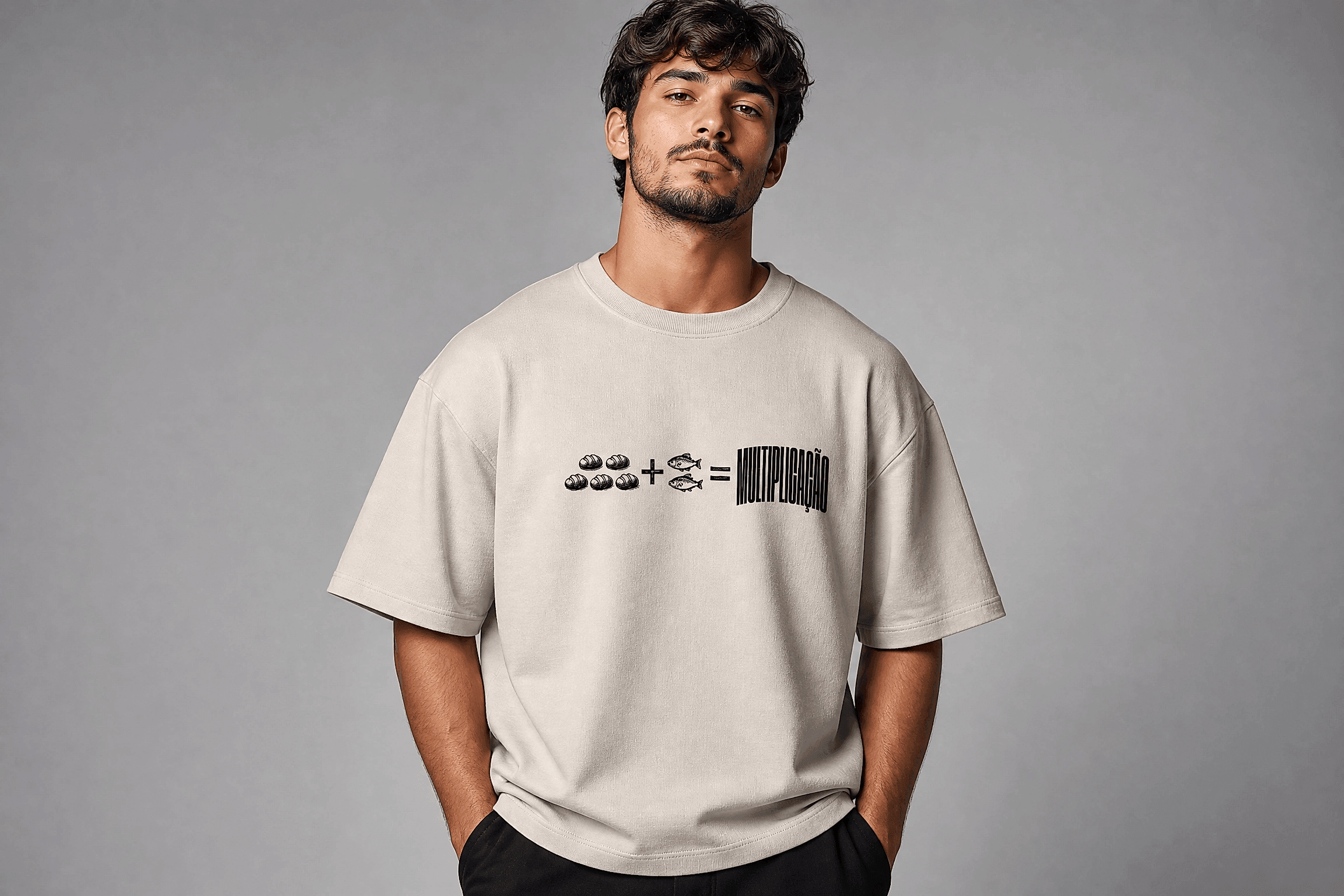 Camiseta Multiplicação Off-White · Masculino