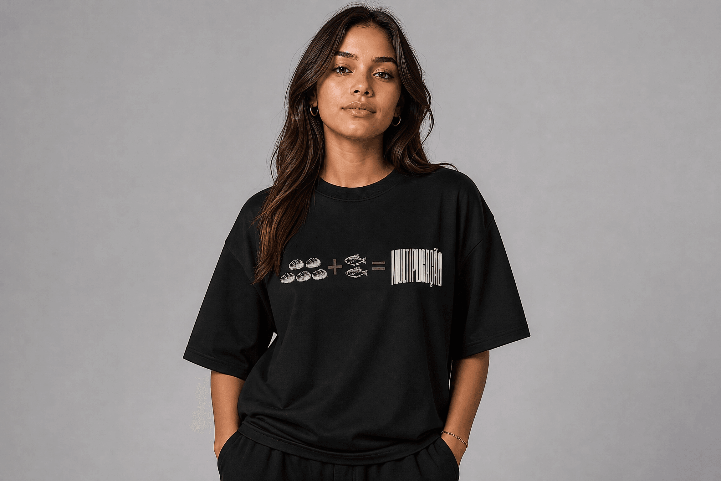 Camiseta Multiplicação Preta · Feminino